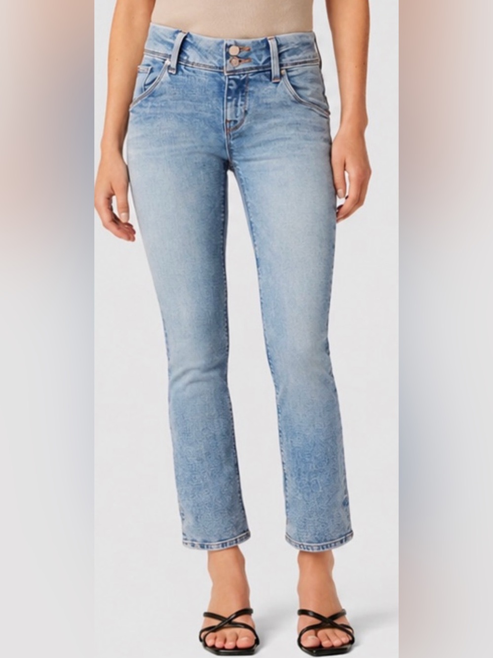 Hudson Collin Ankle Bootcut Jeans Women’s 31 Light Wash Stretch Denim inseam 29” - Picture 6 of 16